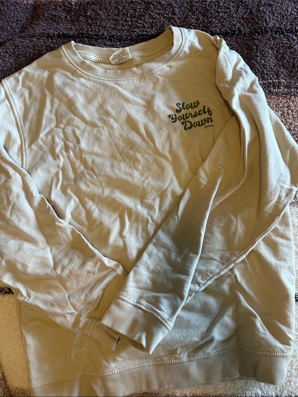 Slow Yourself Down Hanalei Organic cotton crewneck sweatshirt S